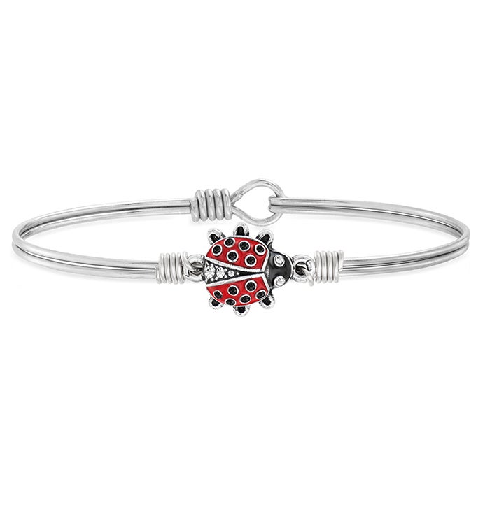 Red Ladybug Bangle Bracelet